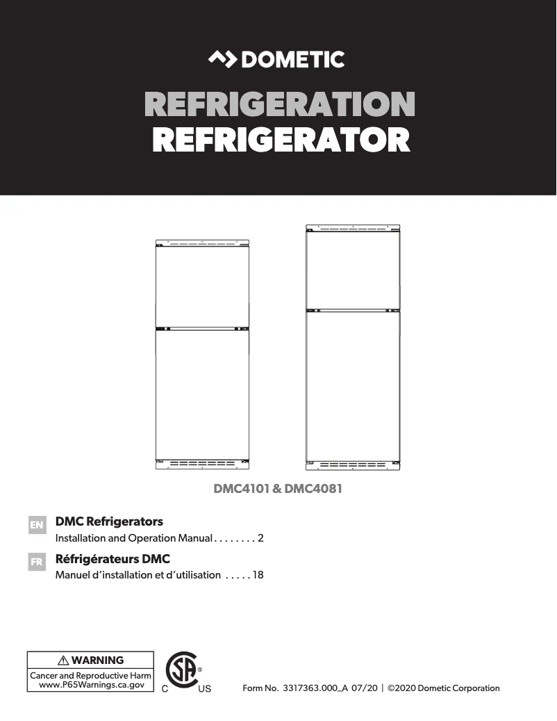 Imagen de la primera página del manual del dispositivo DMC4101
