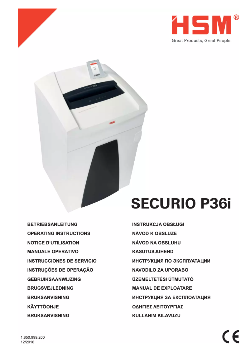 Imagen de la primera página del manual del dispositivo Securio P36i