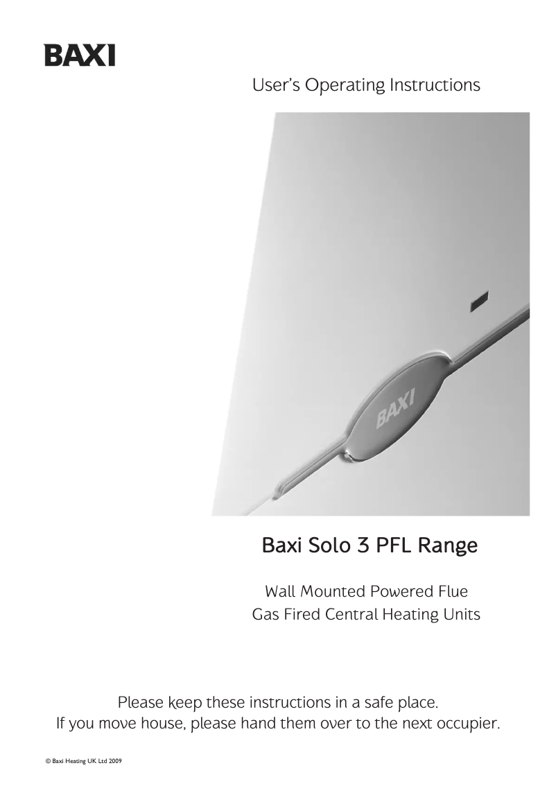 Página 1 del manual Manual de usuario Baxi Solo 3 PFL 30