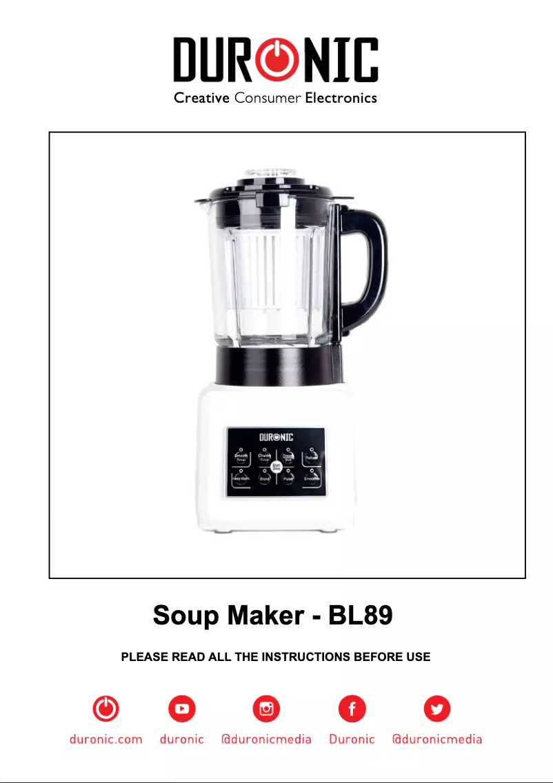 Imagen de la primera página del manual del dispositivo BL89