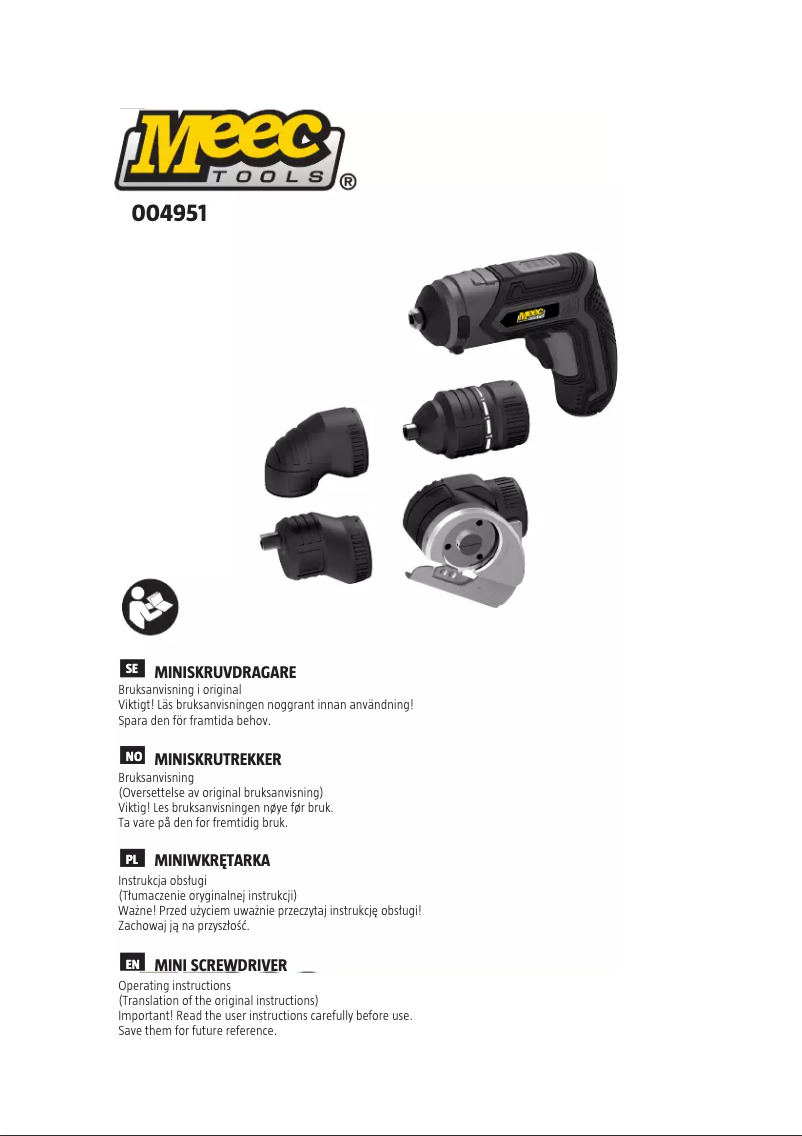 Página 1 del manual Manual de usuario Meec Tools 004-951