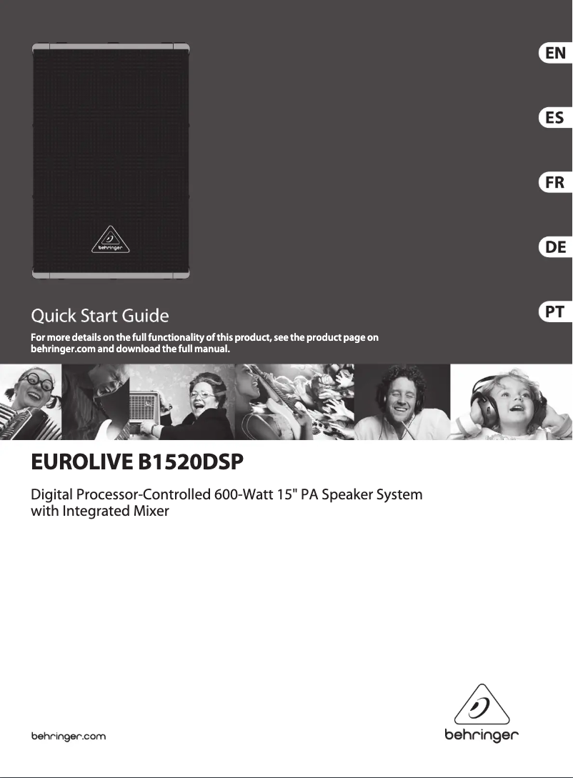 Imagen de la primera página del manual del dispositivo Eurolive B1520DSP