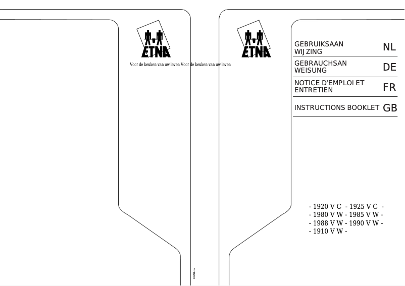 Página 1 del manual Manual de usuario Etna 1990VW