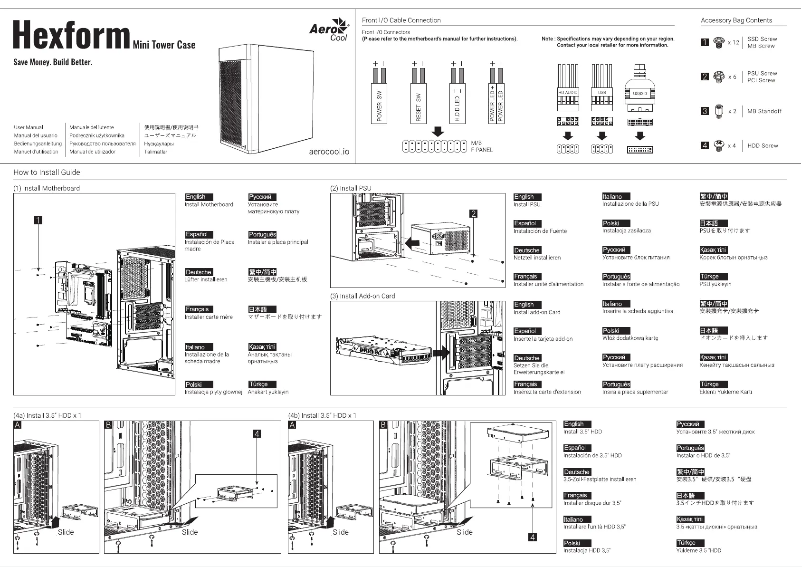 Página 1 del manual Manual de usuario AeroCool Hexform