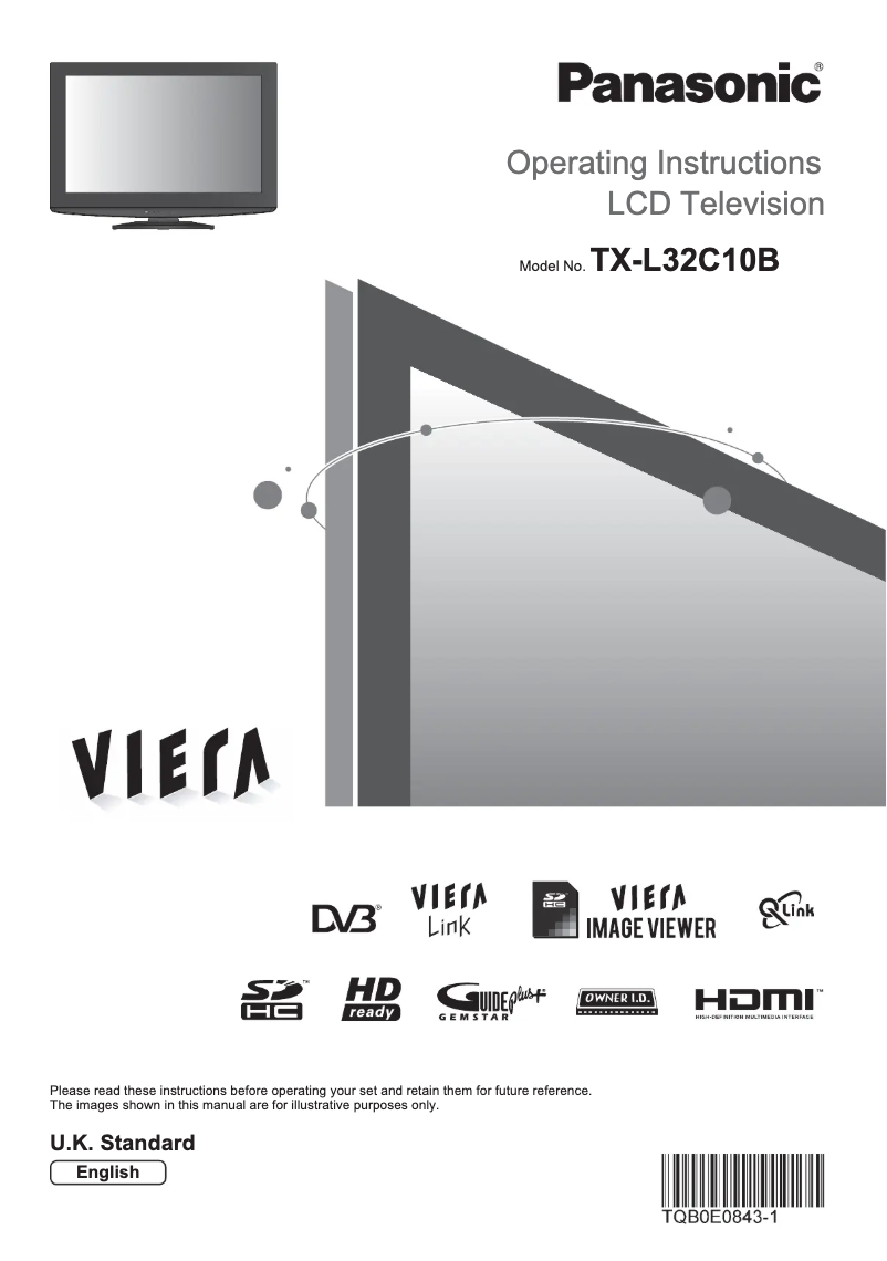Página nº 1 - Manual de usuario Panasonic Viera TX-L32C10B