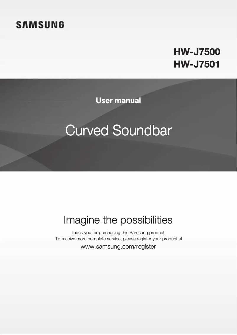 Imagen de la primera página del manual del dispositivo HW-J7500
