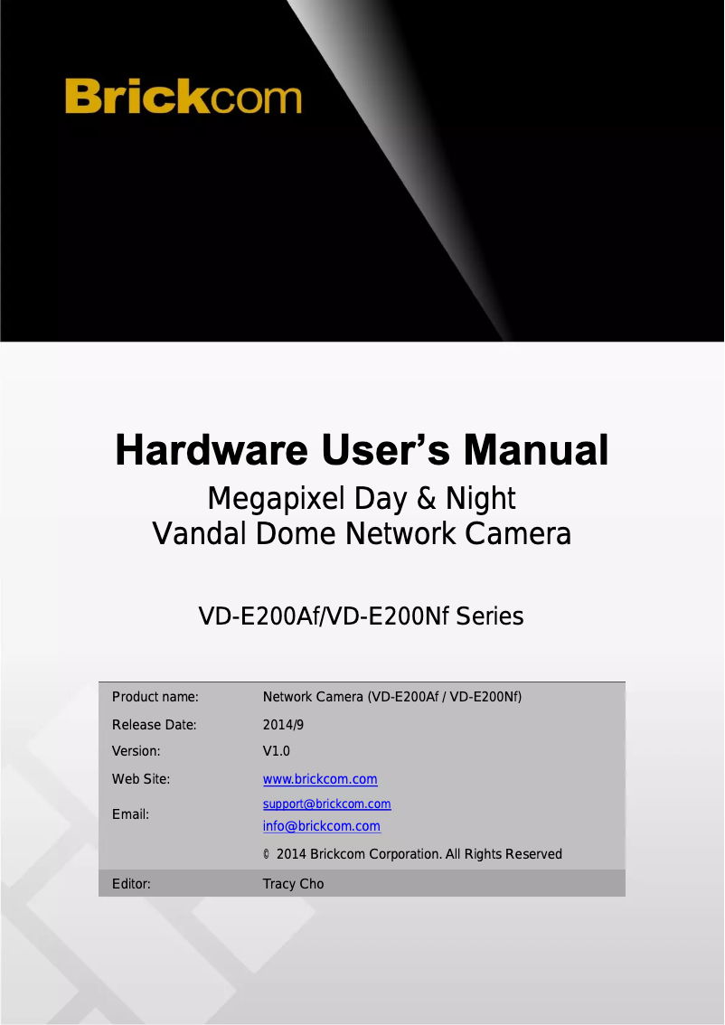 Imagen de la primera página del manual del dispositivo VD-E200NF
