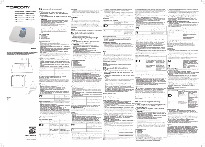 Página 1 del manual Manual de usuario Topcom WG-2495 Våg