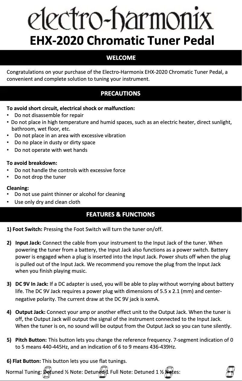 Imagen de la primera página del manual del dispositivo EHX-202