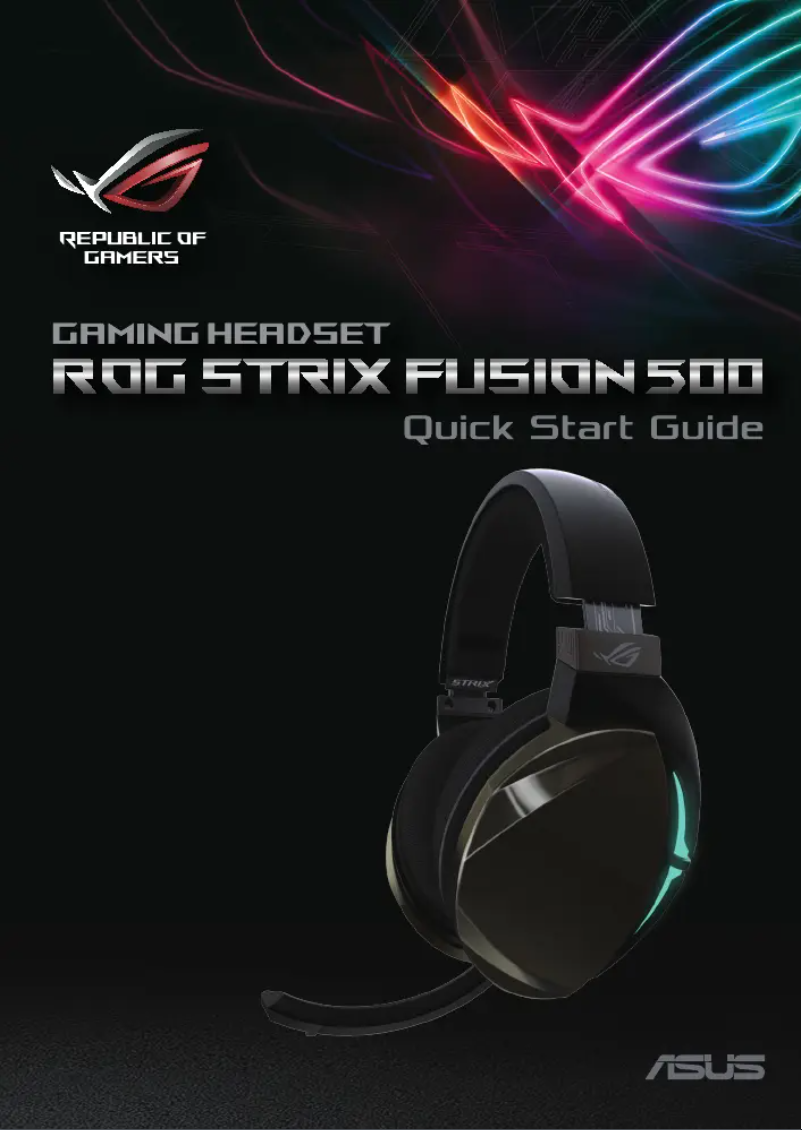 Imagen de la primera página del manual del dispositivo ROG Strix Fusion 500