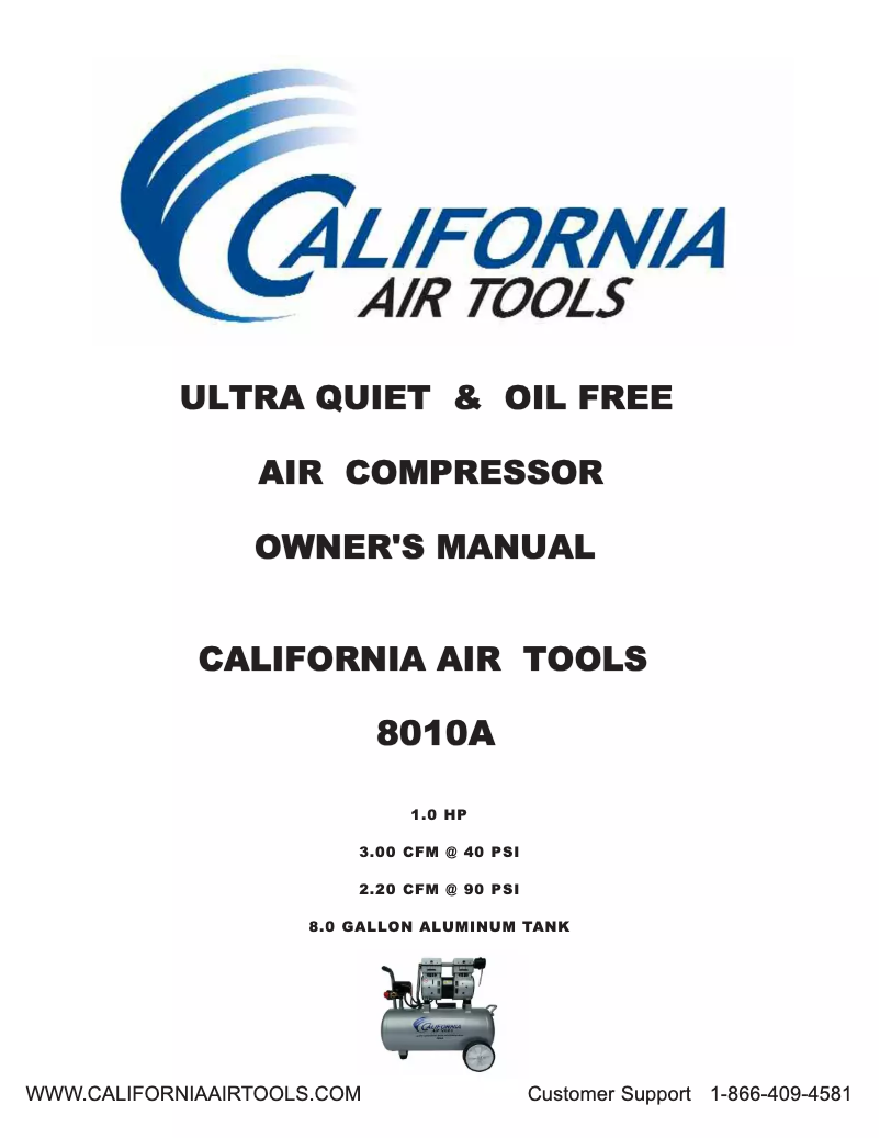Página 1 del manual Manual de usuario California Air Tools 8010A