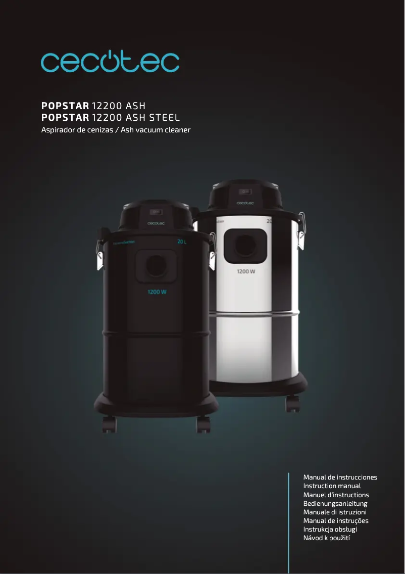 Imagen de la primera página del manual del dispositivo Conga Popstar 12200 Ash