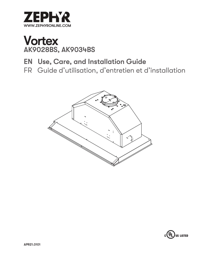 Imagen de la primera página del manual del dispositivo Vortex AK9034BS