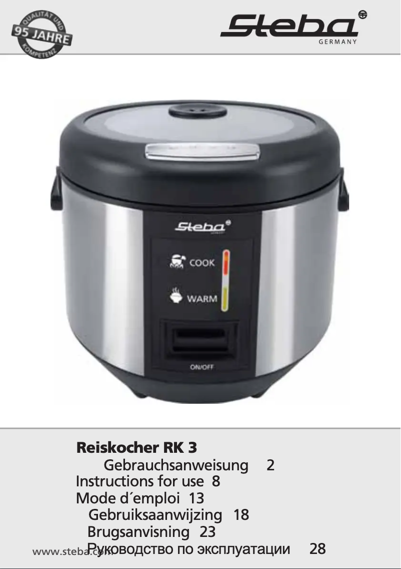 Página nº 1 - Manual de usuario Steba RK 3