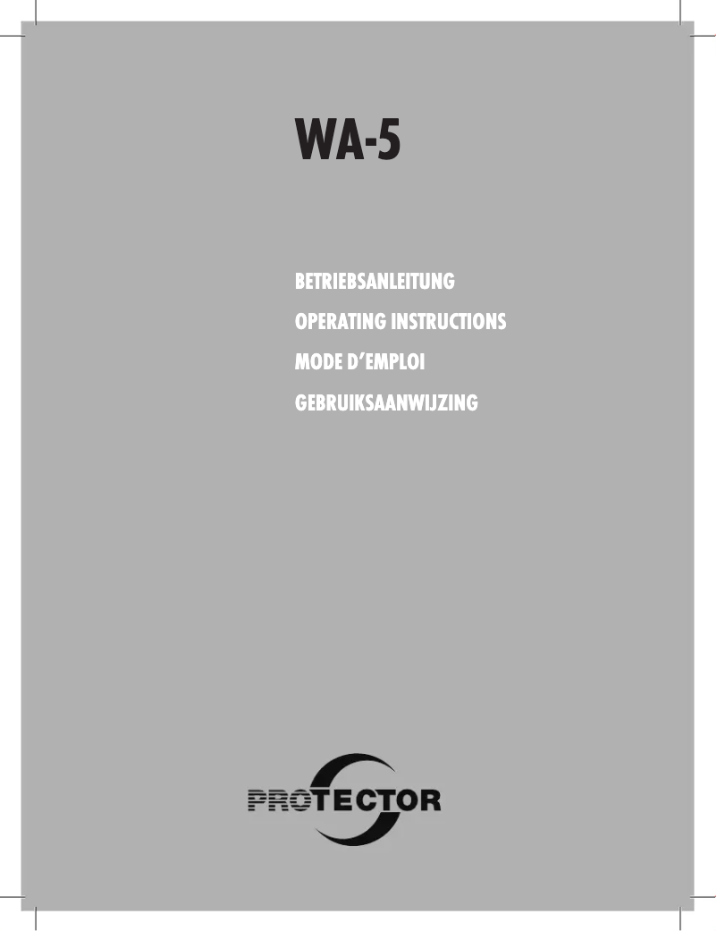 Imagen de la primera página del manual del dispositivo WA-5