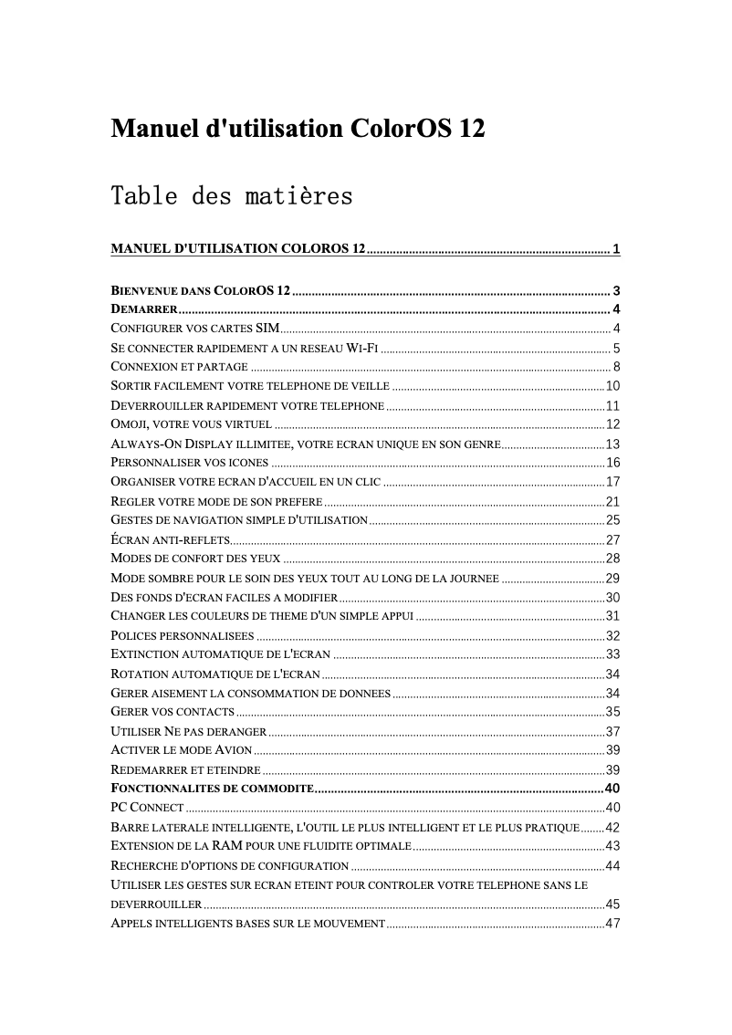 Imagen de la primera página del manual del dispositivo Find X5 Lite