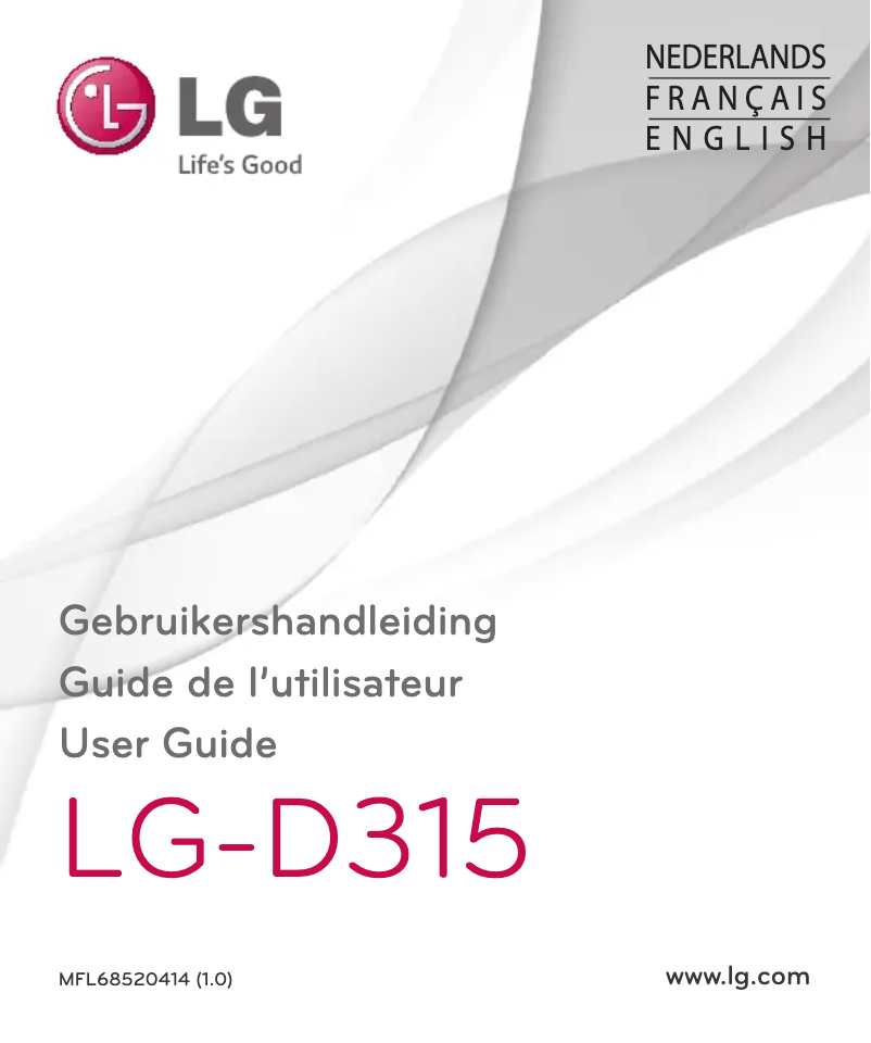 Imagen de la primera página del manual del dispositivo LG-D315