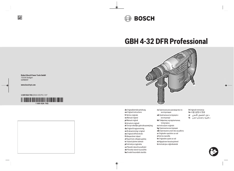 Página 1 del manual Manual de usuario Bosch GBH 4-32 DFR Professional