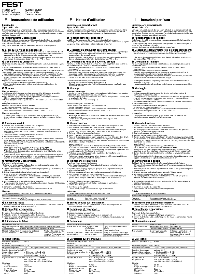 Imagen de la primera página del manual del dispositivo LOE-1/2-D-MAXI