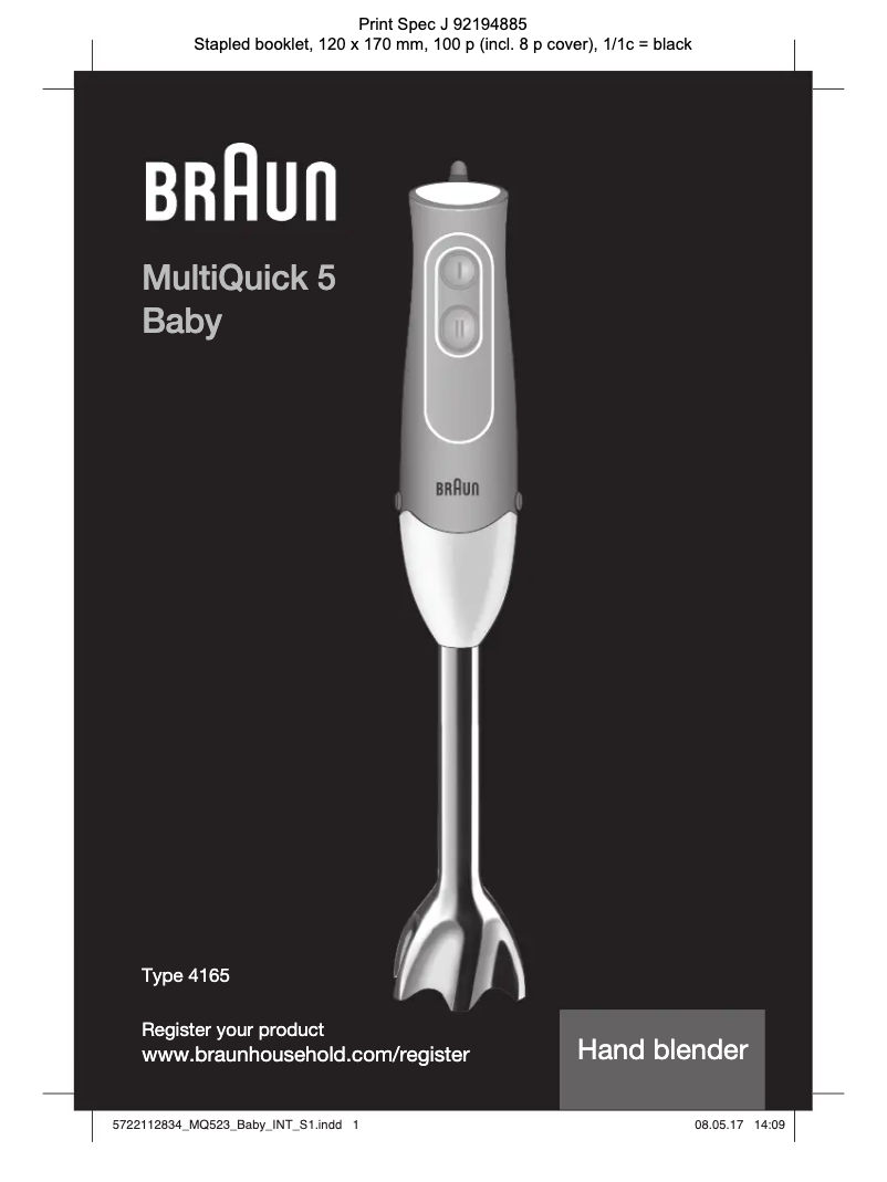 Página nº 1 - Manual de usuario Braun MultiQuick 5 Baby MQ523