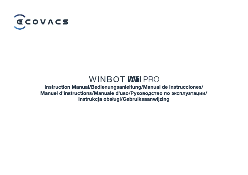 Página 1 del manual Manual de usuario ECOVACS Winbot W1 Pro