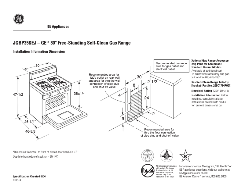 Imagen de la primera página del manual del dispositivo JGBP35SEJSS