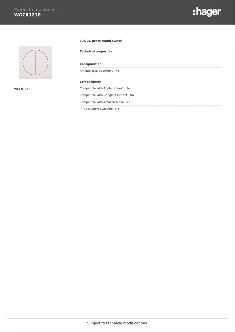 Imagen de la primera página del manual del dispositivo WGCR121P