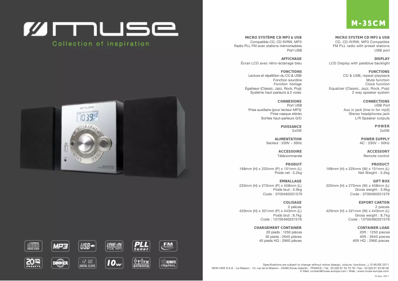 Imagen de la primera página del manual del dispositivo M-35 CM