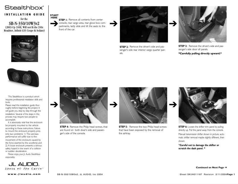 Imagen de la primera página del manual del dispositivo Stealthbox SB-N-350/10W3v3