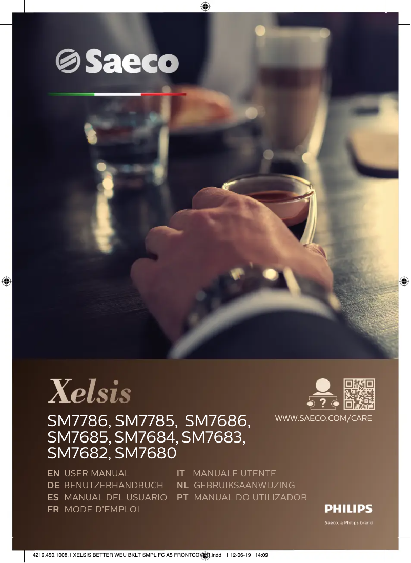 Imagen de la primera página del manual del dispositivo Saeco Xelsis SM7785