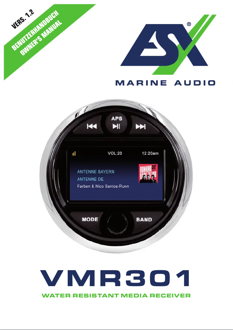 Imagen de la primera página del manual del dispositivo VMR301