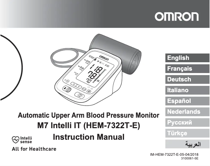 Página 1 del manual Manual de usuario Omron M7 Intelli IT