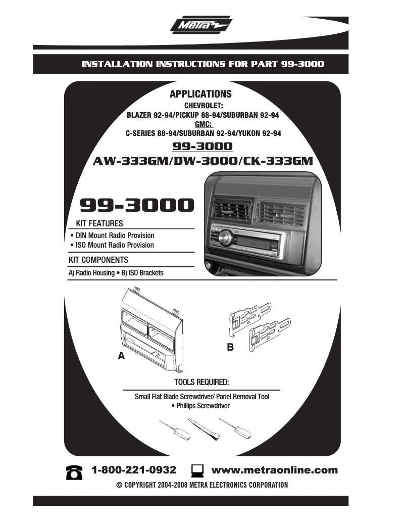Página 1 del manual Manual de usuario Metra 99-3000R