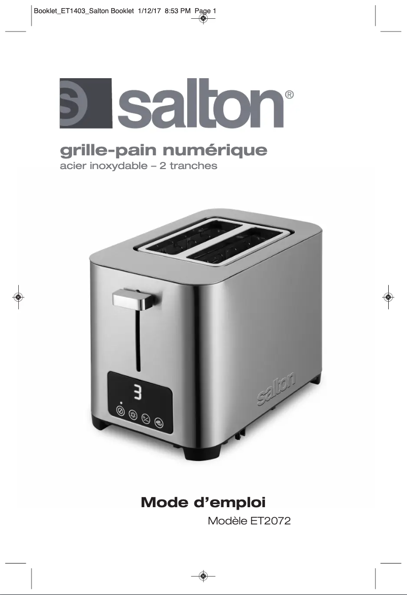 Imagen de la primera página del manual del dispositivo ET2072