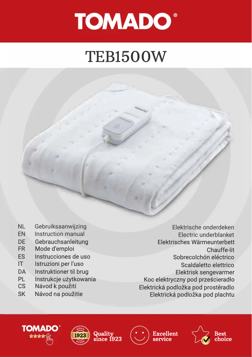 Imagen de la primera página del manual del dispositivo TEB1500W