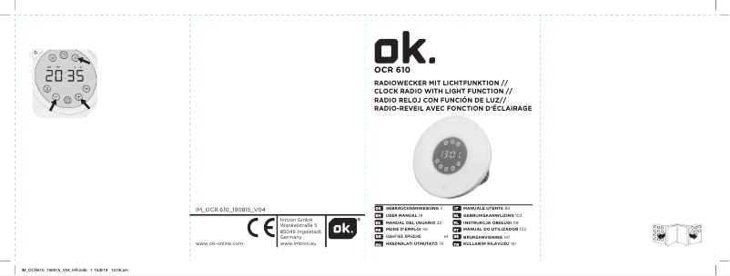 Imagen de la primera página del manual del dispositivo OCR 610