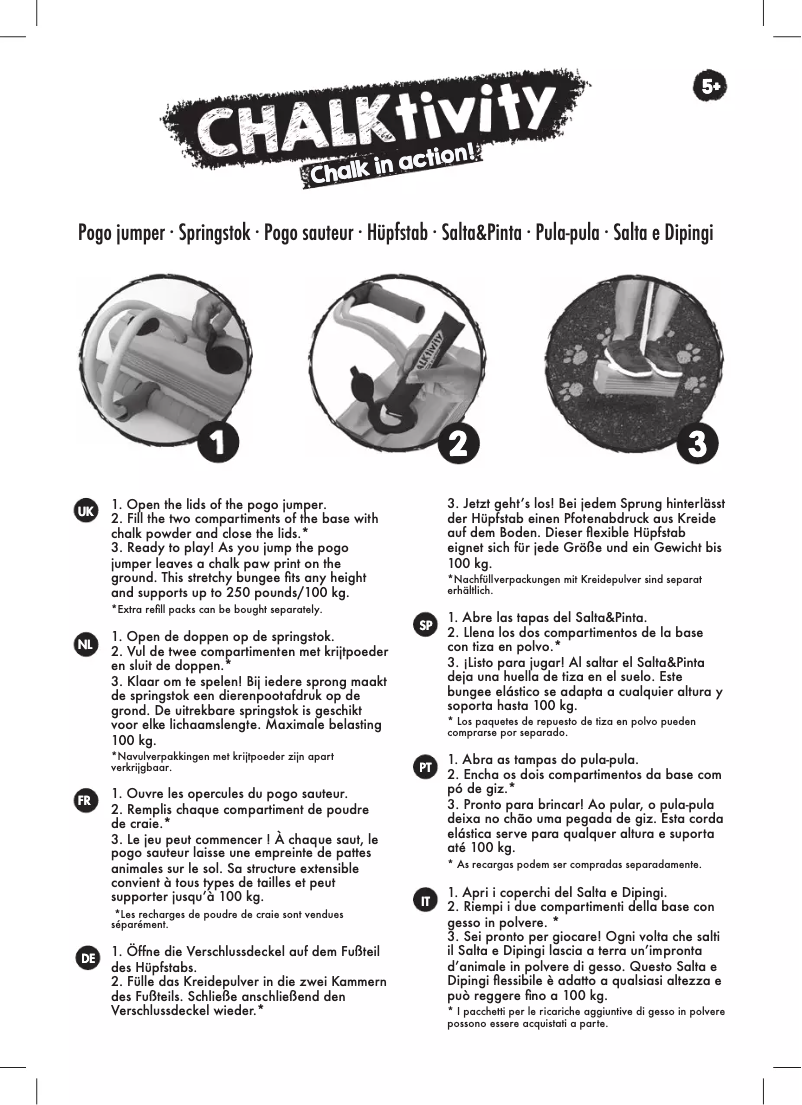 Imagen de la primera página del manual del dispositivo CHALKtivity 19587