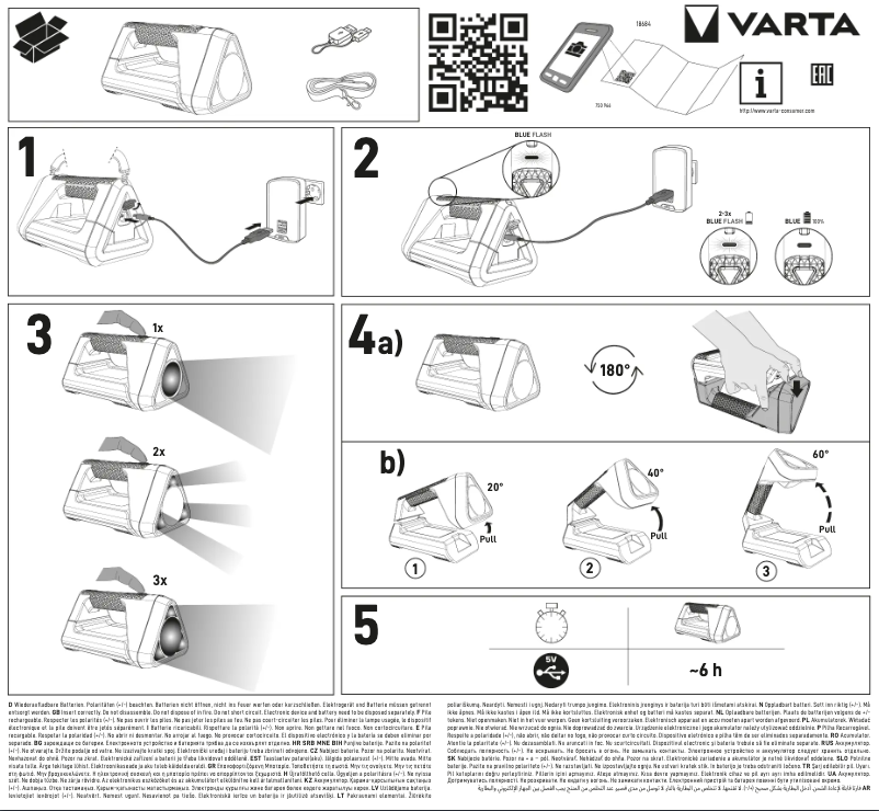 Página 1 del manual Manual de usuario Varta Work Flex BL30R 18684