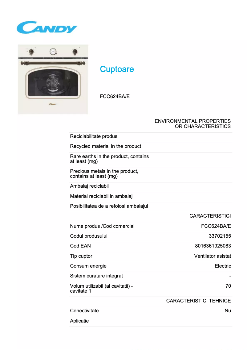 Imagen de la primera página del manual del dispositivo FCC624BA/E