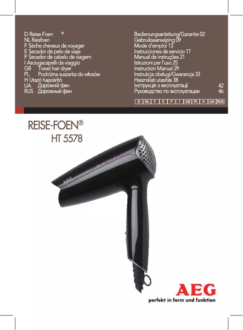 Imagen de la primera página del manual del dispositivo HT 5578