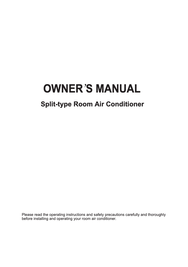 Imagen de la primera página del manual del dispositivo Corona MSC 09HRN1