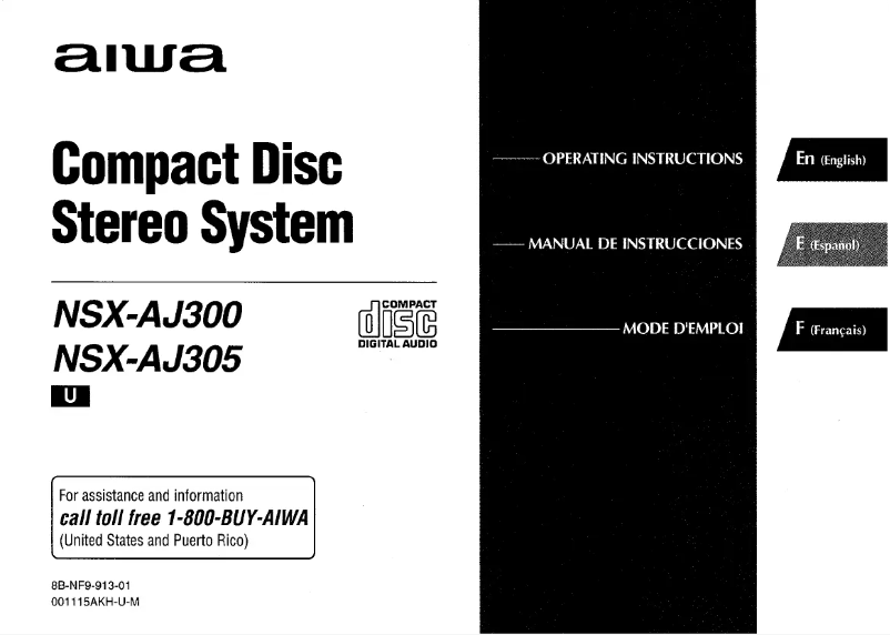 Página 1 del manual Manual de usuario Aiwa NSX-AJ305