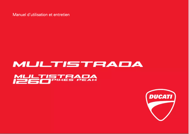 Imagen de la primera página del manual del dispositivo Multistrada 1260 Pikes Peak (2018)