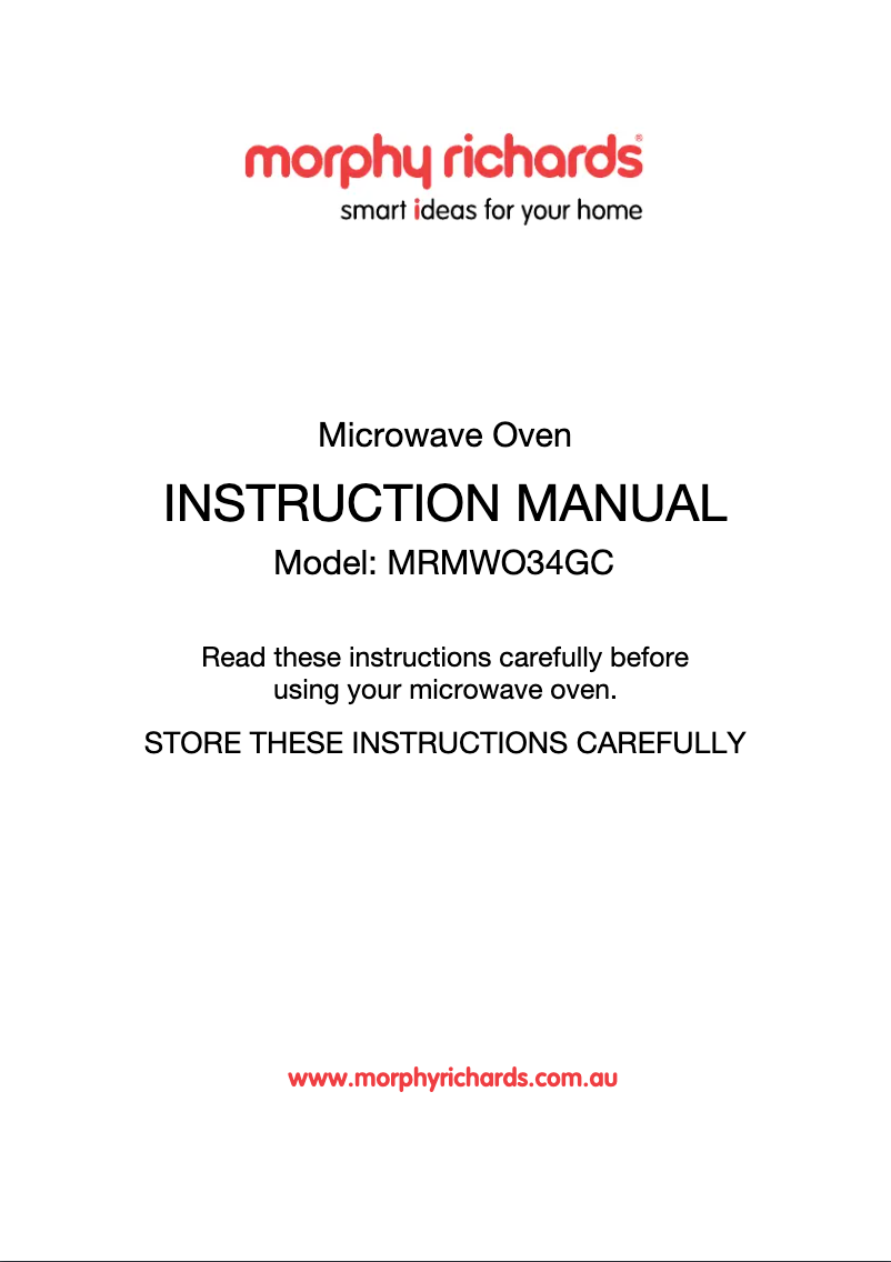 Imagen de la primera página del manual del dispositivo MRMWO34GC