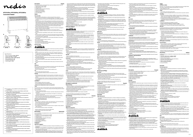 Página 1 del manual Manual de usuario Nedis HTCO10FBK