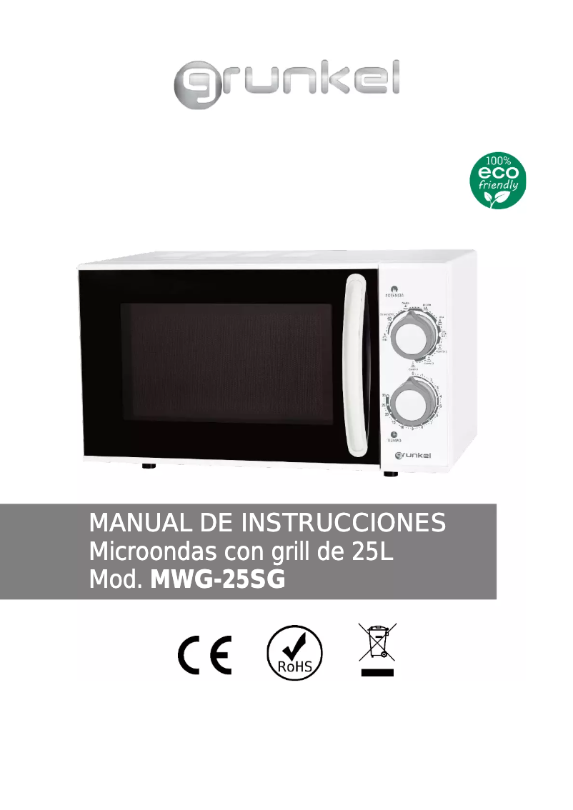 Página 1 del manual Manual de usuario Grunkel MWG-25SG