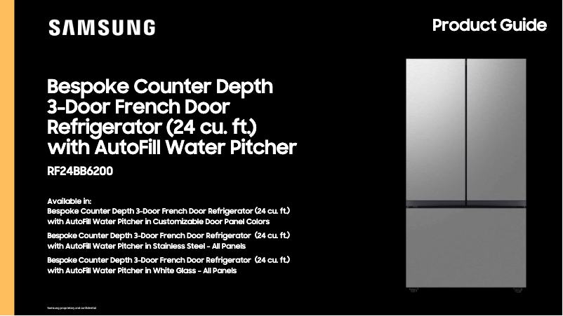 Página 1 del manual Folleto Samsung RF24BB620012