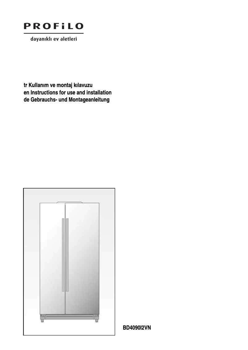 Imagen de la primera página del manual del dispositivo BD4090I2VN