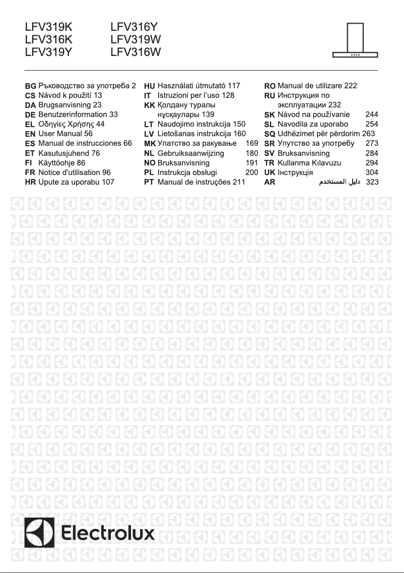 Imagen de la primera página del manual del dispositivo LFV319K