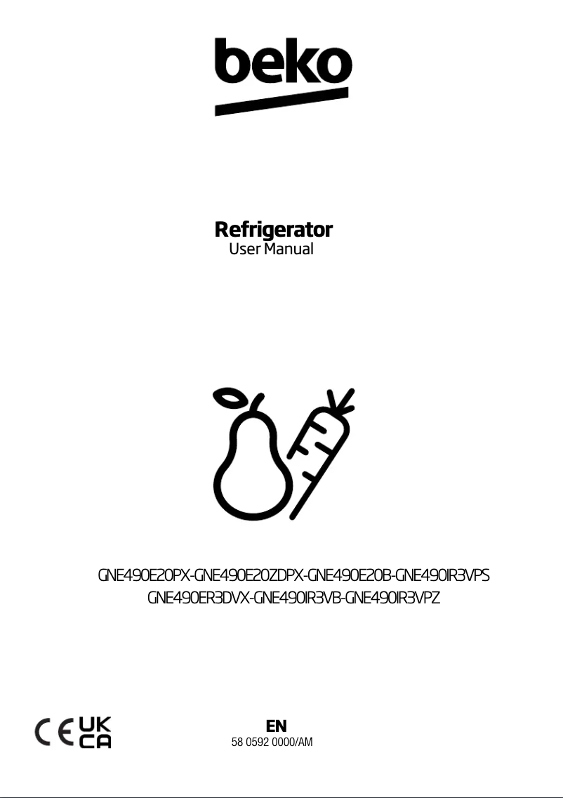 Página 1 del manual Manual de usuario Beko GNE490IR3V